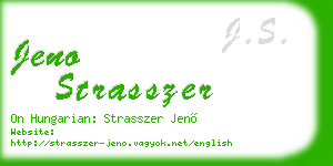 jeno strasszer business card
